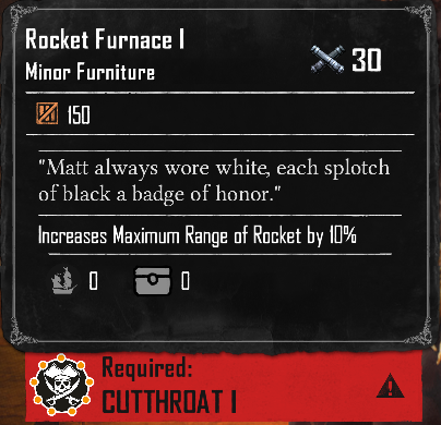 Rocket Furnace I (Required:Cutthroat 1)